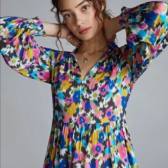 NWT Anthropologie Katy’s Ruffled mini dress size XS - Picture 4 of 13